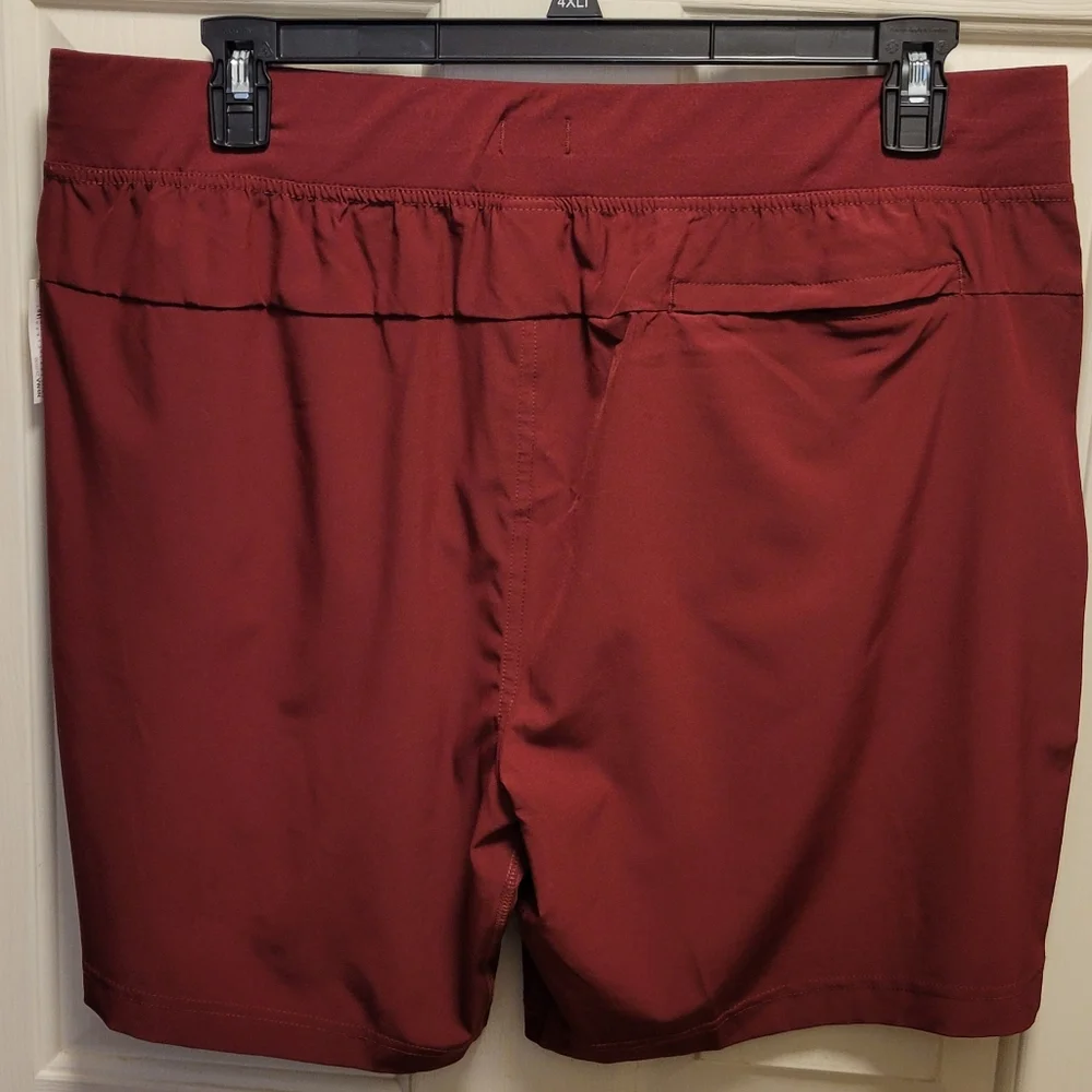 🌴 Amazon Basics Maroon Athletic Shorts Size XL NWOT - Picture 8 of 8